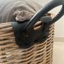 Kubu rattan basket with leather handles Image 3
