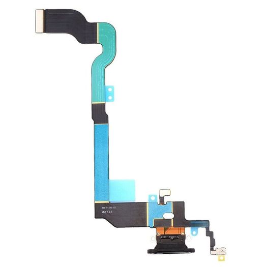 For Apple iPhone X Charging Port Dock Connector Microphone Flex Cable Black New - FHT03IPCP