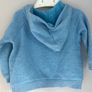 Bonds Baby blue zip up hoody top Sz 3-6mths EUC Image 2