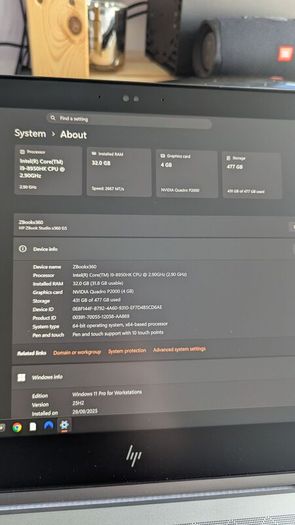 Zbook X 360 Flip i9 32GB Ram Workstation