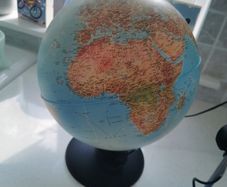 desk lamp and globe lamp
