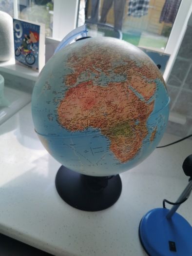 desk lamp and globe lamp
