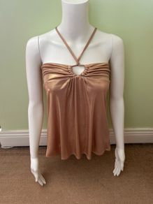 Miss Selfridge gold summer top