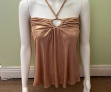 Miss Selfridge gold summer top