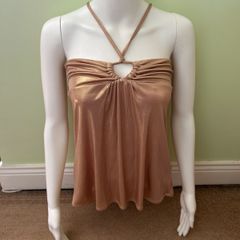 Miss Selfridge gold summer top