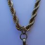 Vintage Gold Plated Lariat Necklace Jade Spinner Image 9