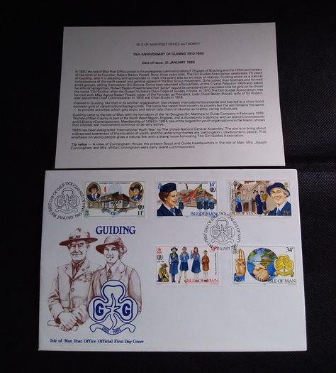 Isle of Man : 1985 First Day Cover - Guiding ( Girl Guides )