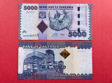 Tanzania. 5000. Shillings  2010  Pick  43a.  UNC