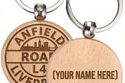 Personalised Liverpool supporters keyring