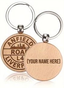 Personalised Liverpool supporters keyring