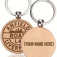 Personalised Liverpool supporters keyring