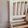 Single white wooden bed & bedside locker Image 9