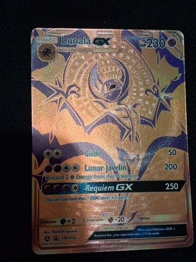 pokemon card : lunala gx SM103a
