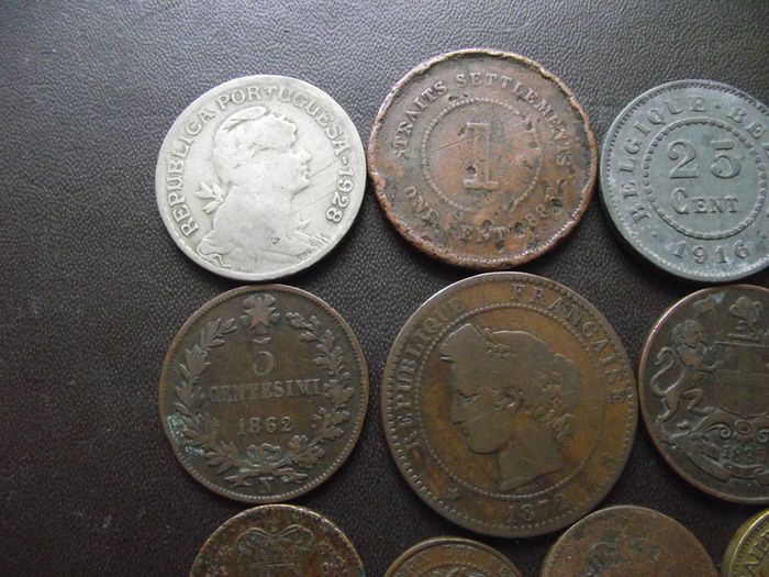 12 Vintage Foreign Coins (1835-1957)