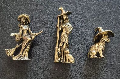 3 brass witches Solid brass.