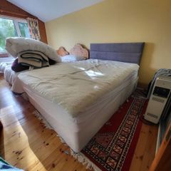 double bed base and headboard