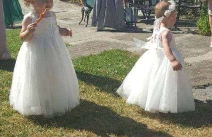Flower girl dress ivory size 2 year old