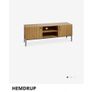 JYSK HEMDRUP TV Bench 2 Doors - Warm Oak/Black - As New Image 3