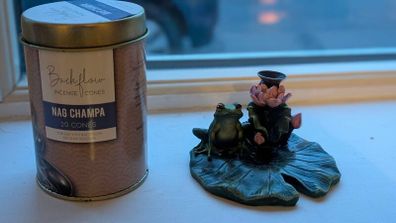 Backflow incense burner with cones