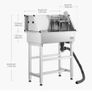 86.4cm Stainless Steel Dog Washing Station Pet Grooming Tub with Hot and Cold Faucet and Storage Rack Image 8