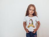 Personalized Unicorn Girls Shirt Tee Top Shirt Birthday Girl Kids Unicorn Shirt