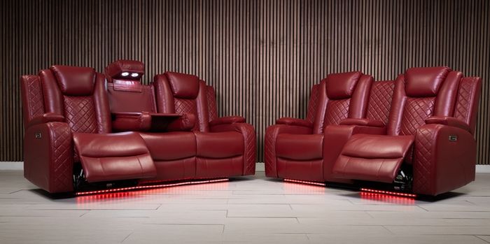 Ashbyrne 3+2 Seater Leather Electric Recliner Sofa Set
