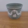 Vintage Wedgwood sage green jasperware pot. Image 2