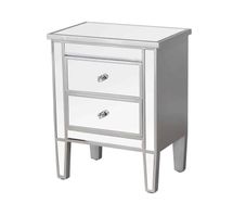 2 srawer mirrored bedside locker is for sale