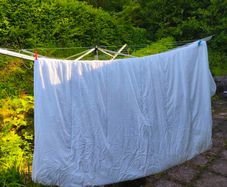 two double duvets, coffee stained but good for pets