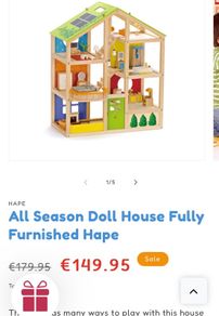 All Season Doll House Fully Furnished Hape
