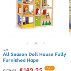 All Season Doll House Fully Furnished Hape
