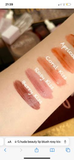 Huda beauty lip blush lip and cheek stain rosy kiss 6 ml