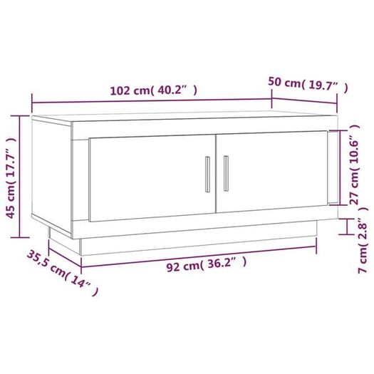 Coffee Table Brown Oak