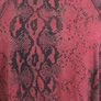 Ladies Red & Black Animal Print & Sequin Bat Wing Stylish Cotton Top Uk 18 Image 5