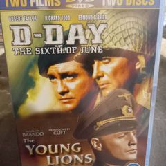 D-Day The Sixth of June & The Young Lions DVD Set Collection War Movies Marlon Brando