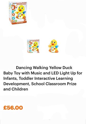 Dancing,  Walking Electronic duck (1078)