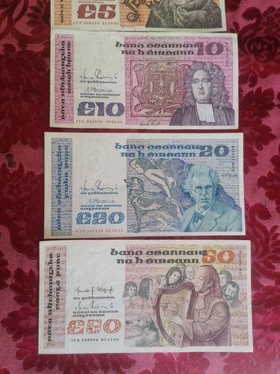 Ireland Full Set B Series Banknotes