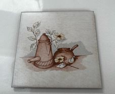 Hand made vintage style tile teapot stand