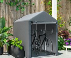 Large 179x120 Temporary Garden Shed with Accessories for Outdoor Garden Dark Grey