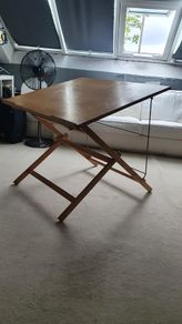 Artists wooden drawing / drafting table with adjustable tilt