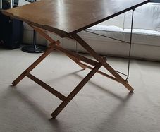 Artists wooden drawing / drafting table with adjustable tilt