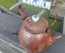 small copper kettle