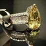 Diamond 950 Platinum AAA Turkizite & Diamond Statement Ring Image 9