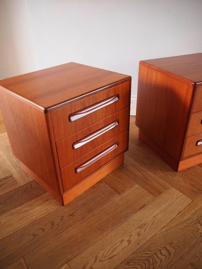 Delivery Available G Plan Fresco Teak Bedside Cabinets Chests Of Drawers Mid Century Vintage Retro Pair