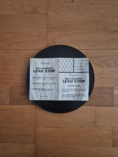 Lead strip for glass work