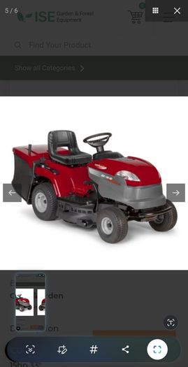Castle garden ride on mower.