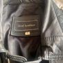Vintage Men's black leather car coat/utility jacket. Image 4