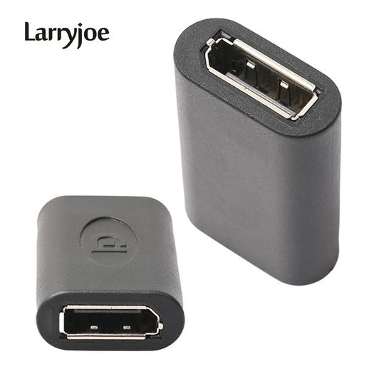 2 X Larryjoe DisplayPort UHD v1.2 4K@60Hz Female/Female Extension Coupler/Adapter (Brand New/Warranty)