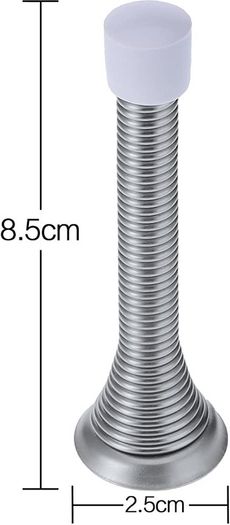 5 Pack 85 mm Spring Door Stop Metal Door Stoppers with Screws and Base Plate (FREE POSTAGE)