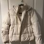Zara White Puffer Jacket with Hood Image 2